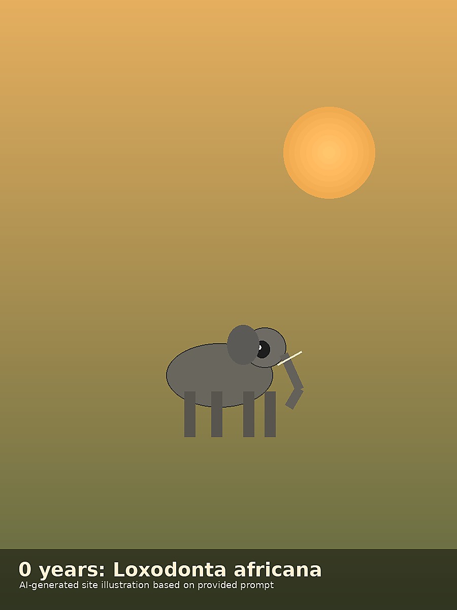 Modern elephant matriarch with calf