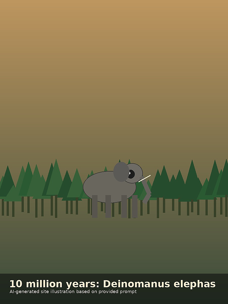 Future elephant using split trunk to hold a tool