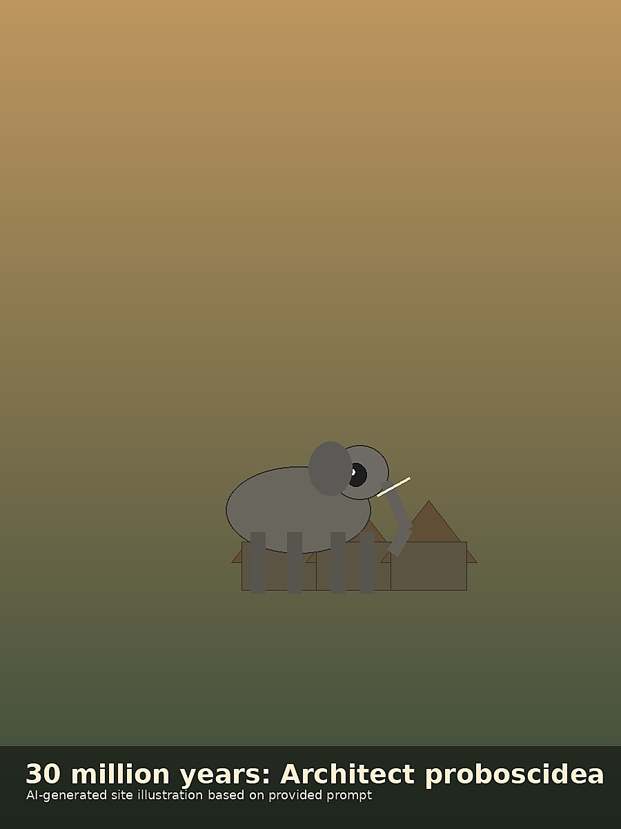 Future elephant arranging stone wall