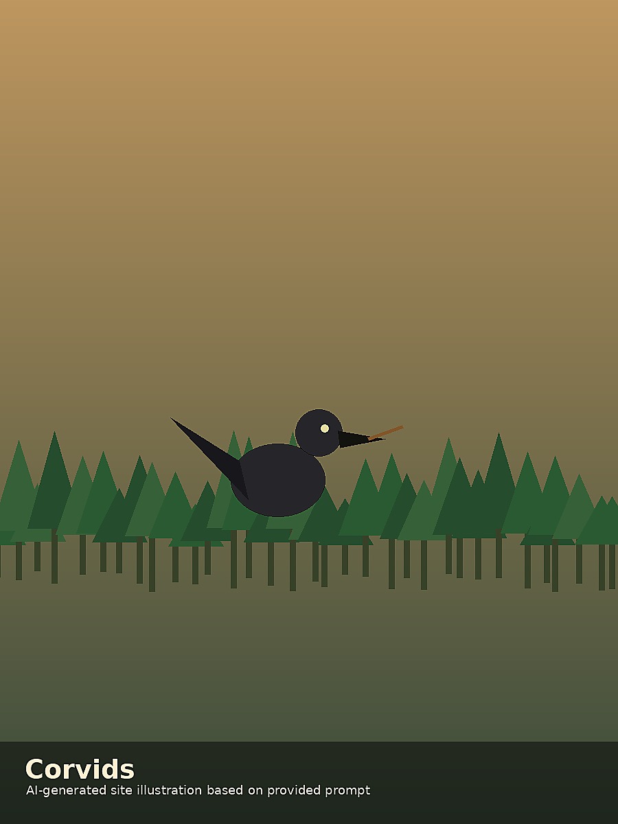 Corvid holding a twig tool