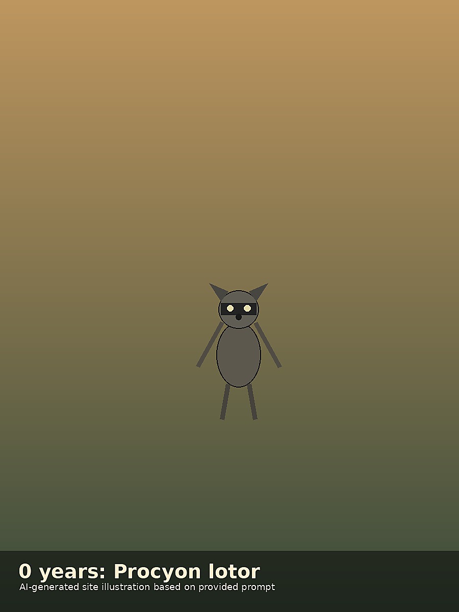 Modern raccoon standing upright in an alley